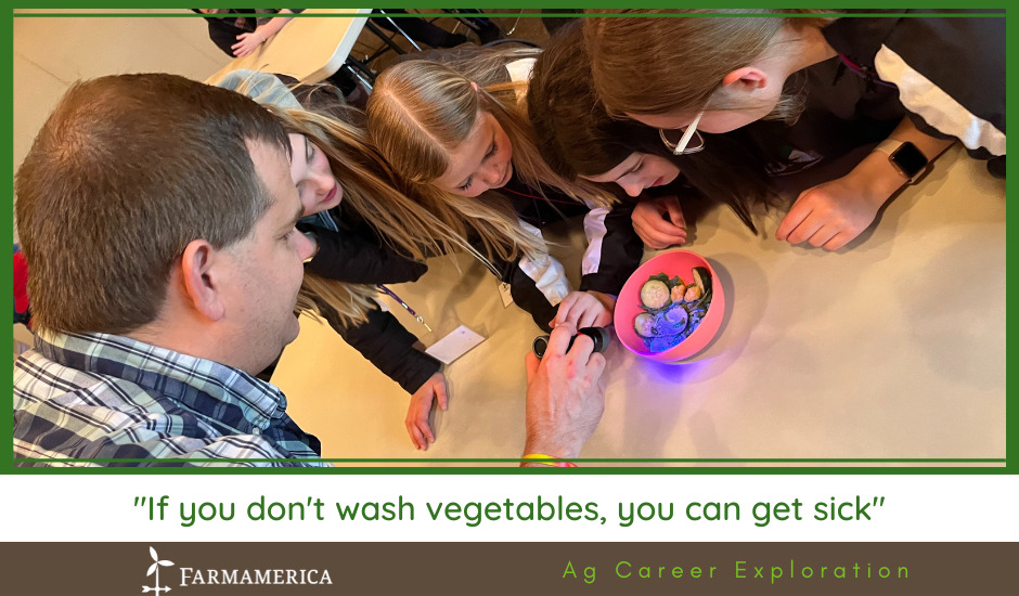 "If you don't wash vegetables, you can get sick"